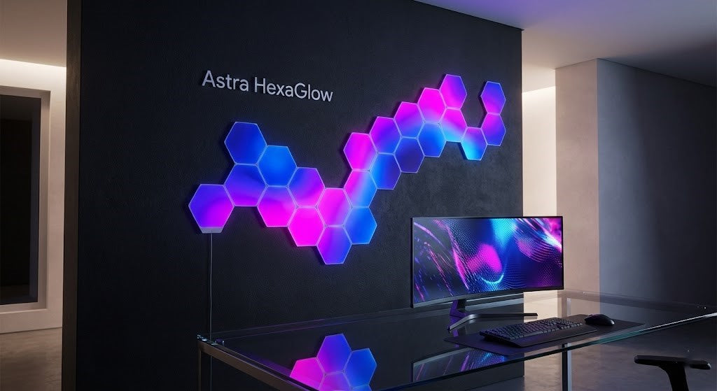 Astra HexaGlow | Painéis de LED Inteligentes RGB-IC & Tuya Smart WiFi