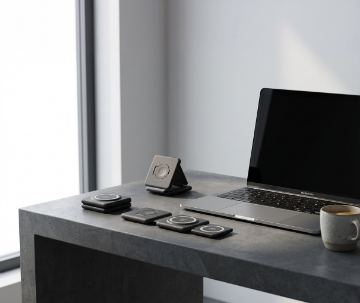 Astra Dock One | Estação MagSafe 3 em 1 Dobrável (Travel Edition)