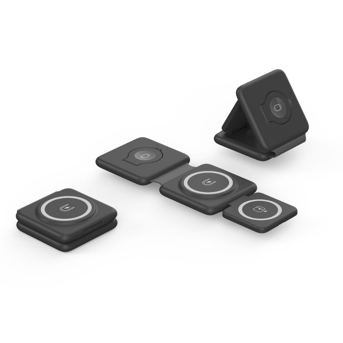 Astra Dock One | Estação MagSafe 3 em 1 Dobrável (Travel Edition)