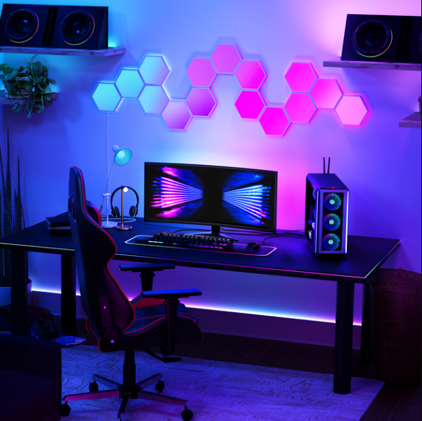 Astra HexaGlow | Painéis de LED Inteligentes RGB-IC & Tuya Smart WiFi