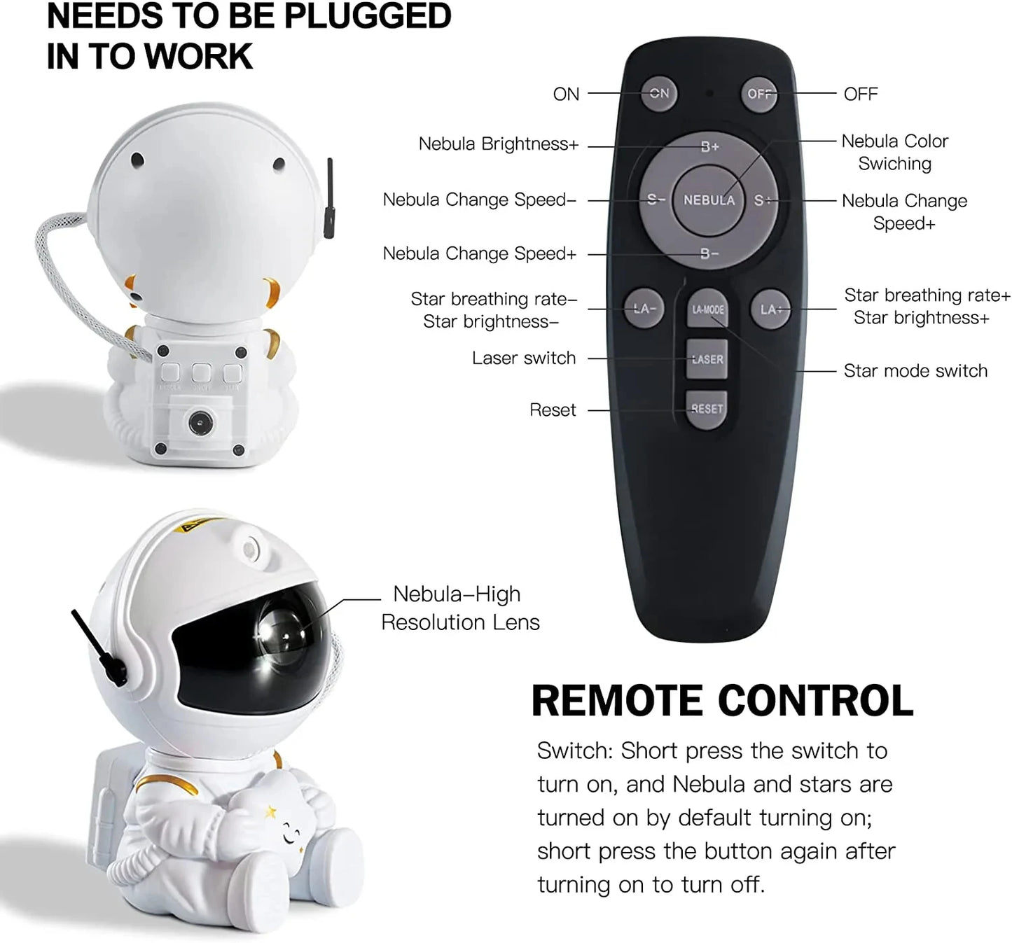 Astra Nebula Pro | Projetor Astronauta de Galáxias & Estrelas (360°)