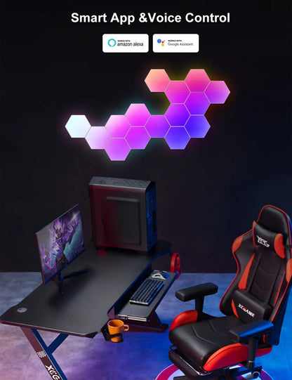 Astra HexaGlow | Painéis de LED Inteligentes RGB-IC & Tuya Smart WiFi